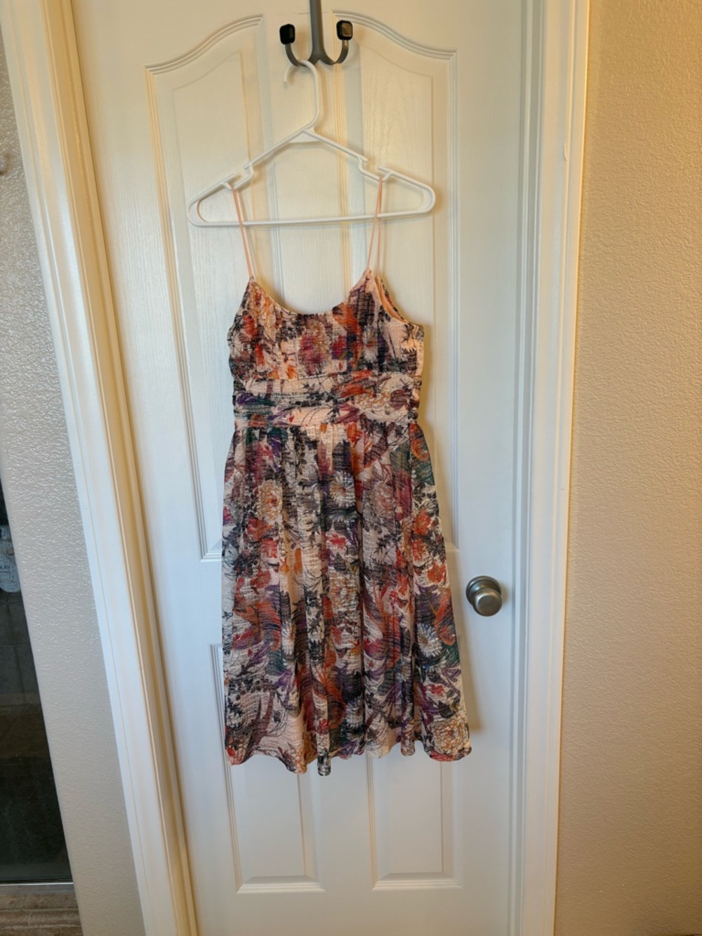 Maeve Anthropologie Watercolor Spaghetti-Strap Sundress